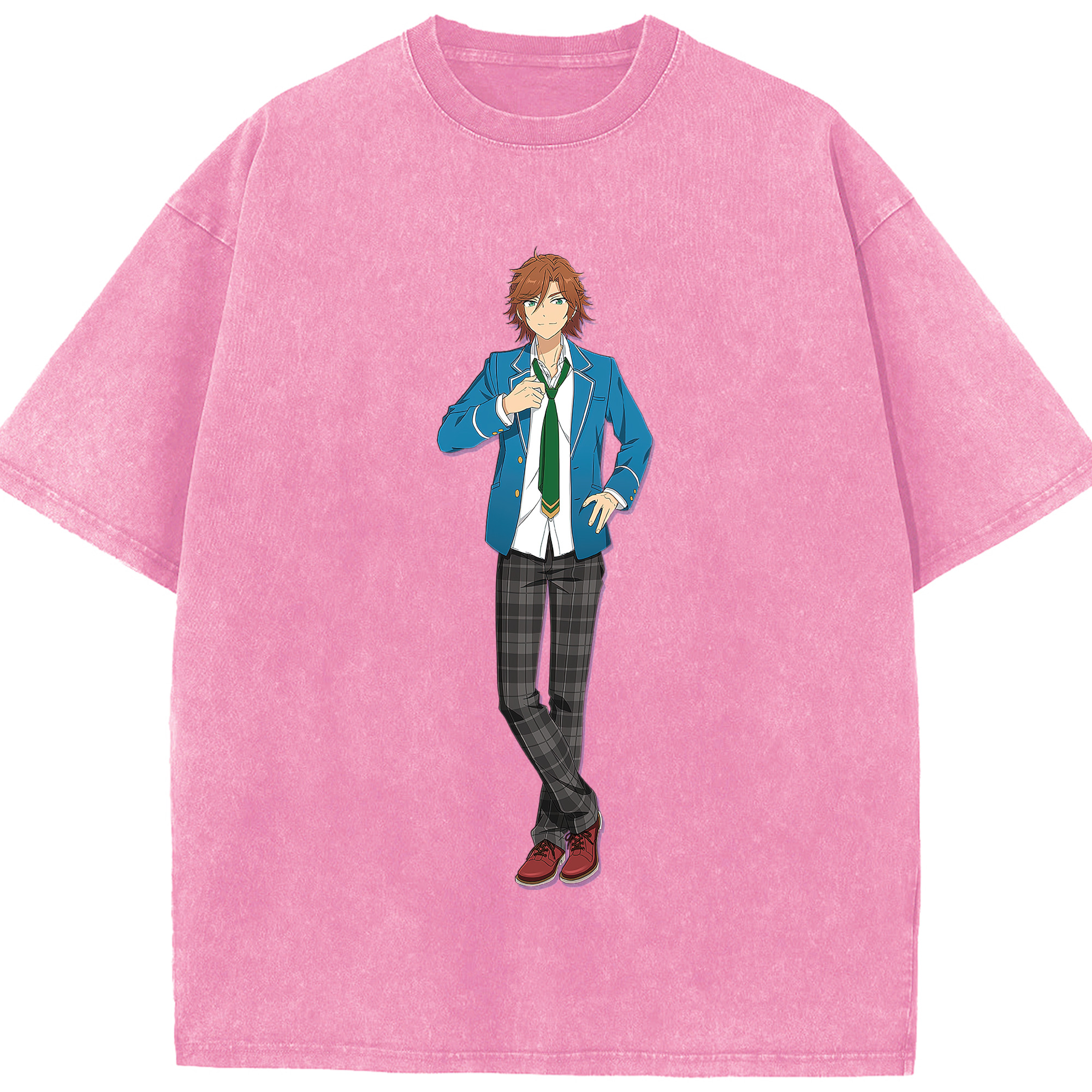 （画像用） あんさんぶるスターズ! Ensemble Stars 綿100% ヴィンテージ風 半袖Tシャツ（フロントプリント）